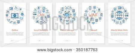 Vector Five Internet Banners - Waf, Lan, Worldwide Web