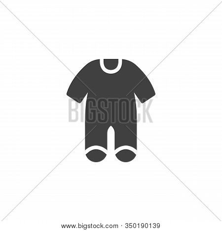 Baby Clothes Bodysuit Vector Icon. Jumpsuit Romper Filled Flat Sign For Mobile Concept And Web Desig