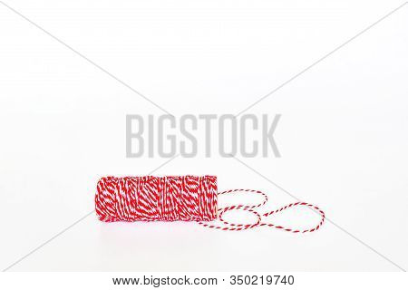 Rope In Red And White Roll, Twine Rope Spool For Tight Packaing Or Parcel, Color Special Decorate Ch