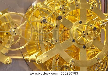 Clockwork Mechanism Detail. Jen Olsen World Clock. Copenhague, Denmark