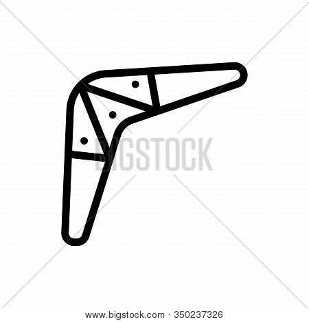 Boomerang Icon Vector. Thin Line Sign. Isolated Contour Symbol Illustration