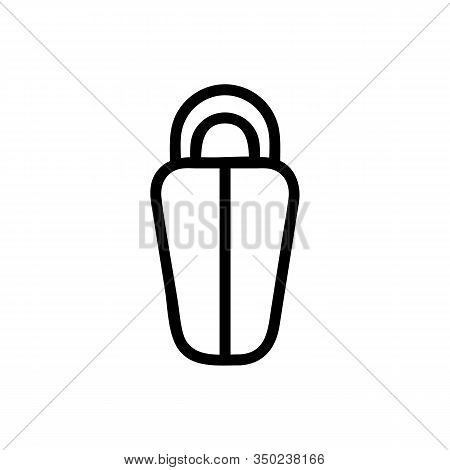 Sleeping Bag Icon Vector. Thin Line Sign. Isolated Contour Symbol Illustration