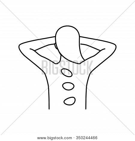 Stone Massage Vector Icons Cset Outline Style