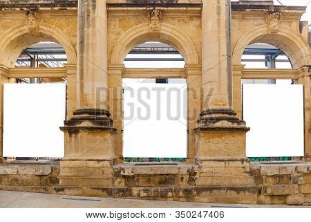 Beautiful View Of The Catholic Baroque Church On The Background Of Blue Sky. Amazing Cityscape With 