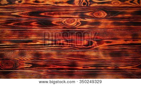 Texture Burnt Pine Boards Painted Like Dark Mahogany