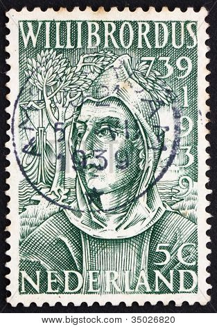 Postage stamp Nederland 1939 St. Willibrord als oudere Man
