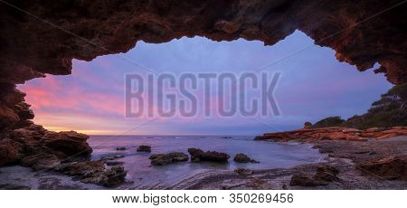 A Cloudy Sunrise From A Oropesa Cave