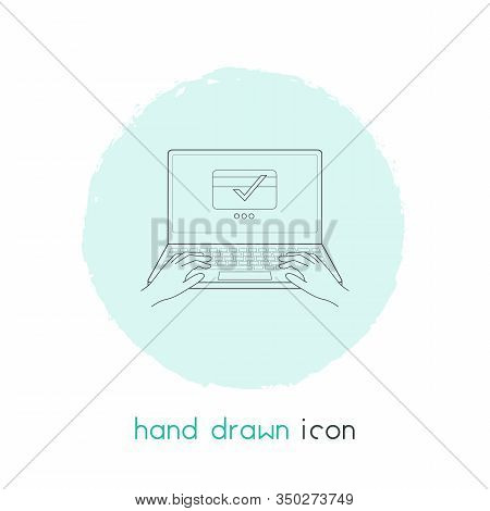 Online Payment Icon Line Element. Vector Illustration Of Online Payment Icon Line Isolated On Clean 