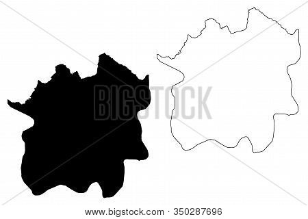 Staro Nagoricane Municipality (republic Of North Macedonia, Northeastern Region) Map Vector Illustra