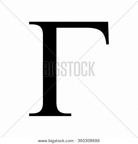 Uppercase Gamma Greek Letter On The White Background