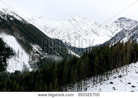 winter landscape in west Tatra mountains. Winter in Slovakia. Rohace area. Spalena