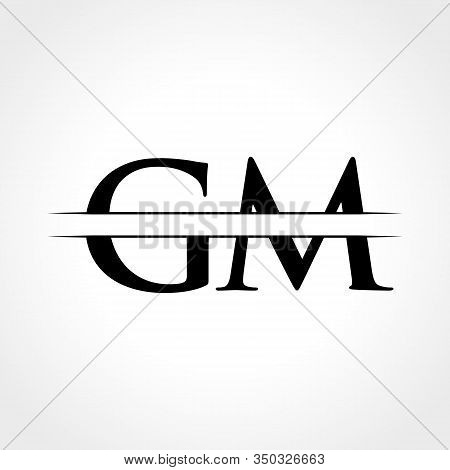 Gm Letter Type Logo Design Vector Template. Abstract Letter Gm Logo Design
