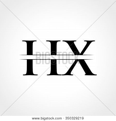 Hx Letter Type Logo Design Vector Template. Abstract Letter Hx Logo Design
