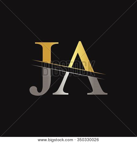 Ja Letter Type Logo Design Vector Template. Abstract Letter Ja Logo Design