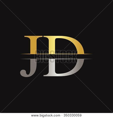 Jd Letter Type Logo Design Vector Template. Abstract Letter Jd Logo Design