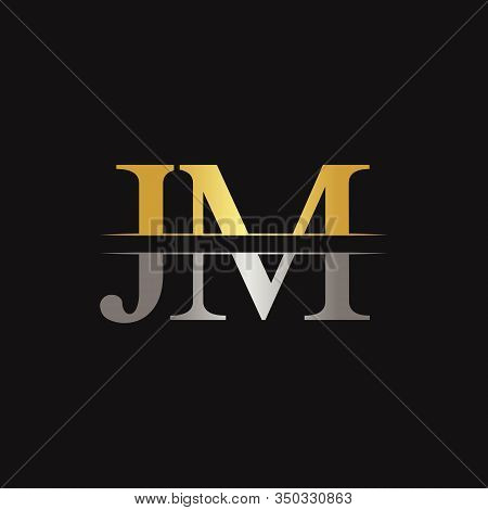 Jm Letter Type Logo Design Vector Template. Abstract Letter Jm Logo Design