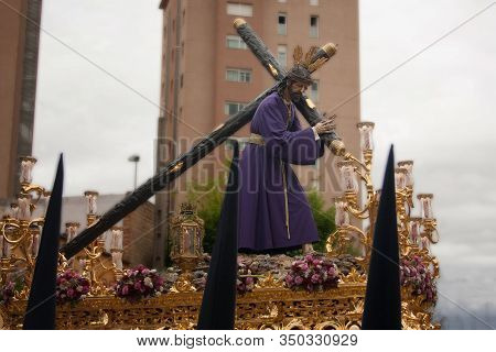Holy Week In Spain, The Procession Of The Brotherhood Of Consolation Our Lord Amparo.spain, Jerez, A