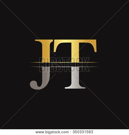 Jt Letter Type Logo Design Vector Template. Abstract Letter Jt Logo Design