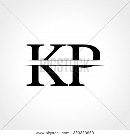 Initial Kp Letter Logo Design Vector Illustration. Abstract Letter Kp Logo Design