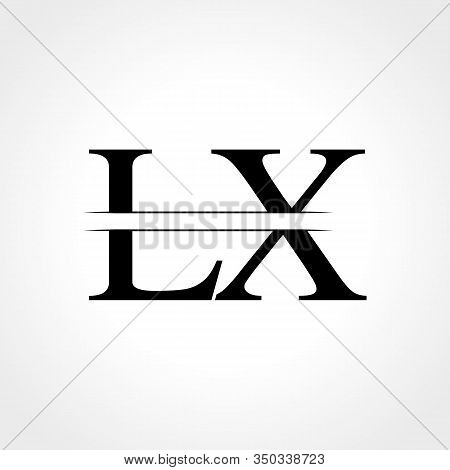Initial Lx Letter Logo Design Vector Template. Abstract Black Letter Lx Logo Design