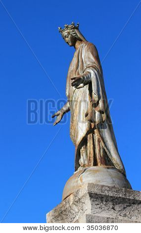 Statua di Notre Dame De Suize Vergine, Grand-bornand, Francia