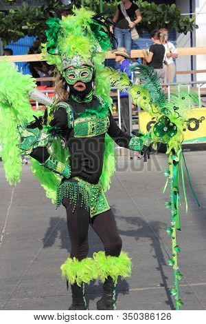 Barranquilla, Colombia - Feb 10: Carnaval Del Bicentenario 200 Years Of Carnaval. February 10, 2013 