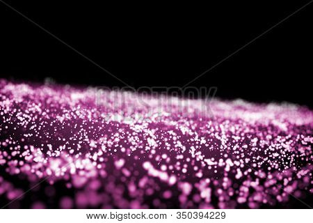 3D Rendering Pink Energy Wave Particle Element