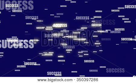 Motivation Words Flying Through. Moving Text Animation.