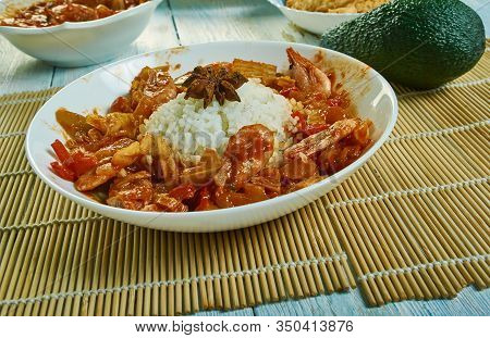 Etouffee  Dish Found In Both Cajun And Creole Cuisine Typically Served With Shellfish Over Rice