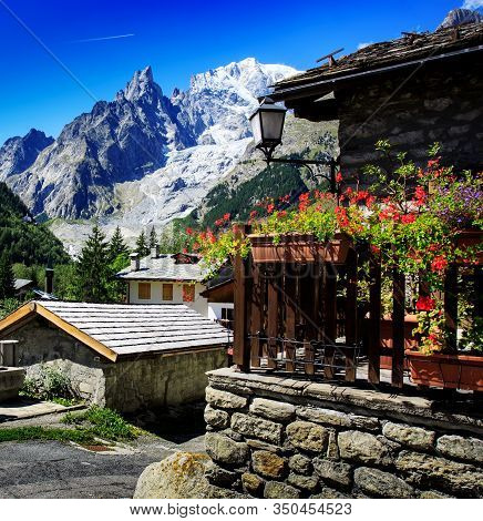 Mont Blanc, Courmayeur Italy Sky Clouds Autumn