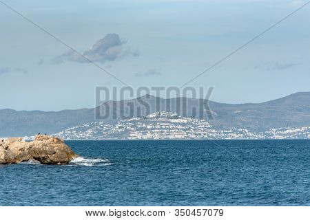 Platja De Les Muscleres In La Escala Behind The Ruins Of Empuries, In The Province Of Giron, Catalon