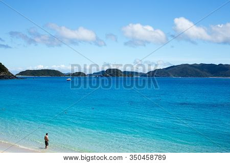 Remote Island Zamami Beach In Okinawa, Japan