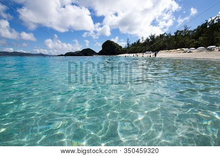 Remote Island Zamami Beach In Okinawa, Japan