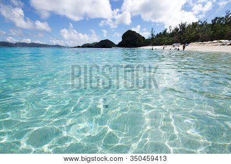Remote Island Zamami Beach In Okinawa, Japan