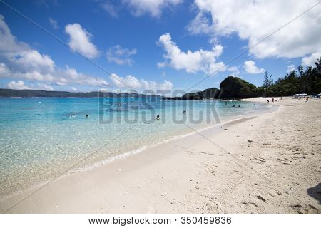 Remote Island Zamami Beach In Okinawa, Japan