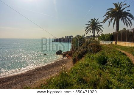 The Coast In Vinaroz On A Clear Day, Costa Azahar