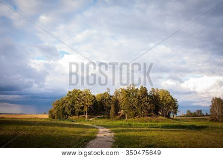 Upyte Mound (cicinskas Hill), Famous Geological Landmark In Panevezys District, Lithuania