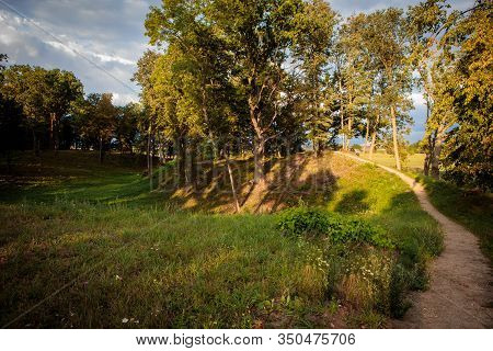 Upyte Mound (cicinskas Hill), Famous Geological Landmark In Panevezys District, Lithuania