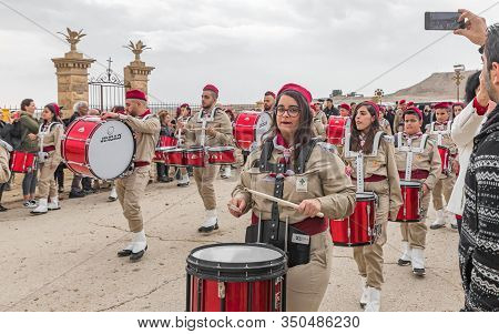 Jericho, Israel, January 18, 2020 : Festive Procession In Honor Of Epiphanius On The Baptismal Site 