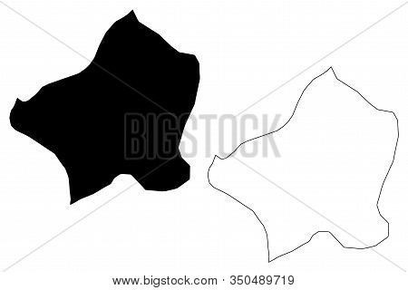 Ilinden Municipality (republic Of North Macedonia, Skopje Statistical Region) Map Vector Illustratio