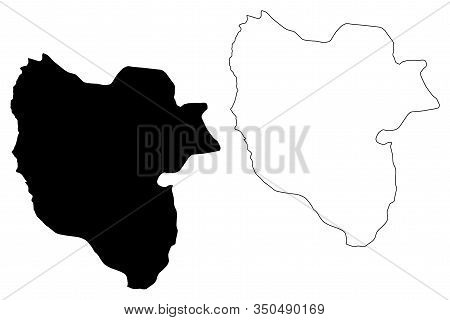 Mavrovo And Rostusa Municipality (republic Of North Macedonia, Polog Statistical Region) Map Vector 
