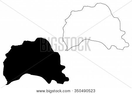 Tetovo Municipality (republic Of North Macedonia, Polog Statistical Region) Map Vector Illustration,