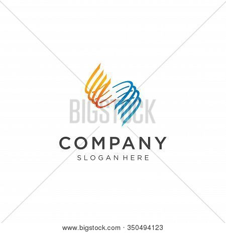 Abstract Wind Logo Colorful Design Template Stock Vector . Abstract Circle Logo Colorful