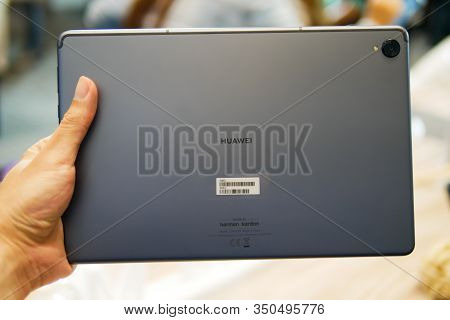 Bangkok, Thailand - February 6, 2019: Huawei Mediapad M6 10.8 Inches Screen Unveiled, The Latest Ser