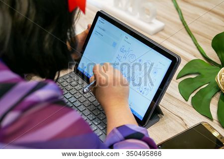 Bangkok, Thailand - February 6, 2019: Huawei Mediapad M6 10.8 Inches Screen Unveiled, The Latest Ser