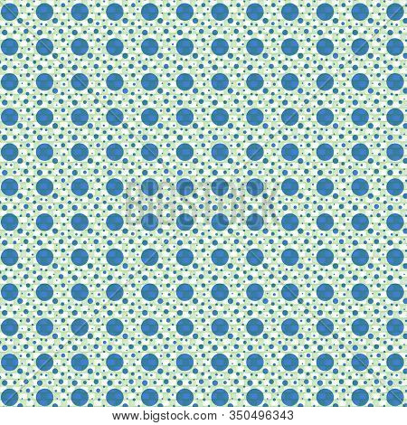 Polka Dot Background Blue And Green With Various Sizes Of Dots.  12x12 Digital Paper For Backdrops, 