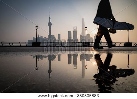 Shanghai, China - January 09 2020: Shanghai Waitan 