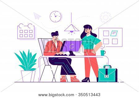 Programmers Or Coders Working Together. Front-end And Back-end Software Development And Testing, Pro