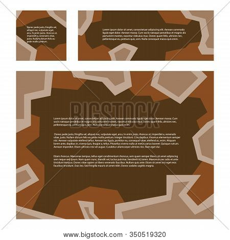 A Set Of Abstract Backgrounds For Social Networks. Rectangular And Square Backgrounds With A Geometr