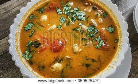 The Portion Of Tom Yum - Famous Thai Soup.